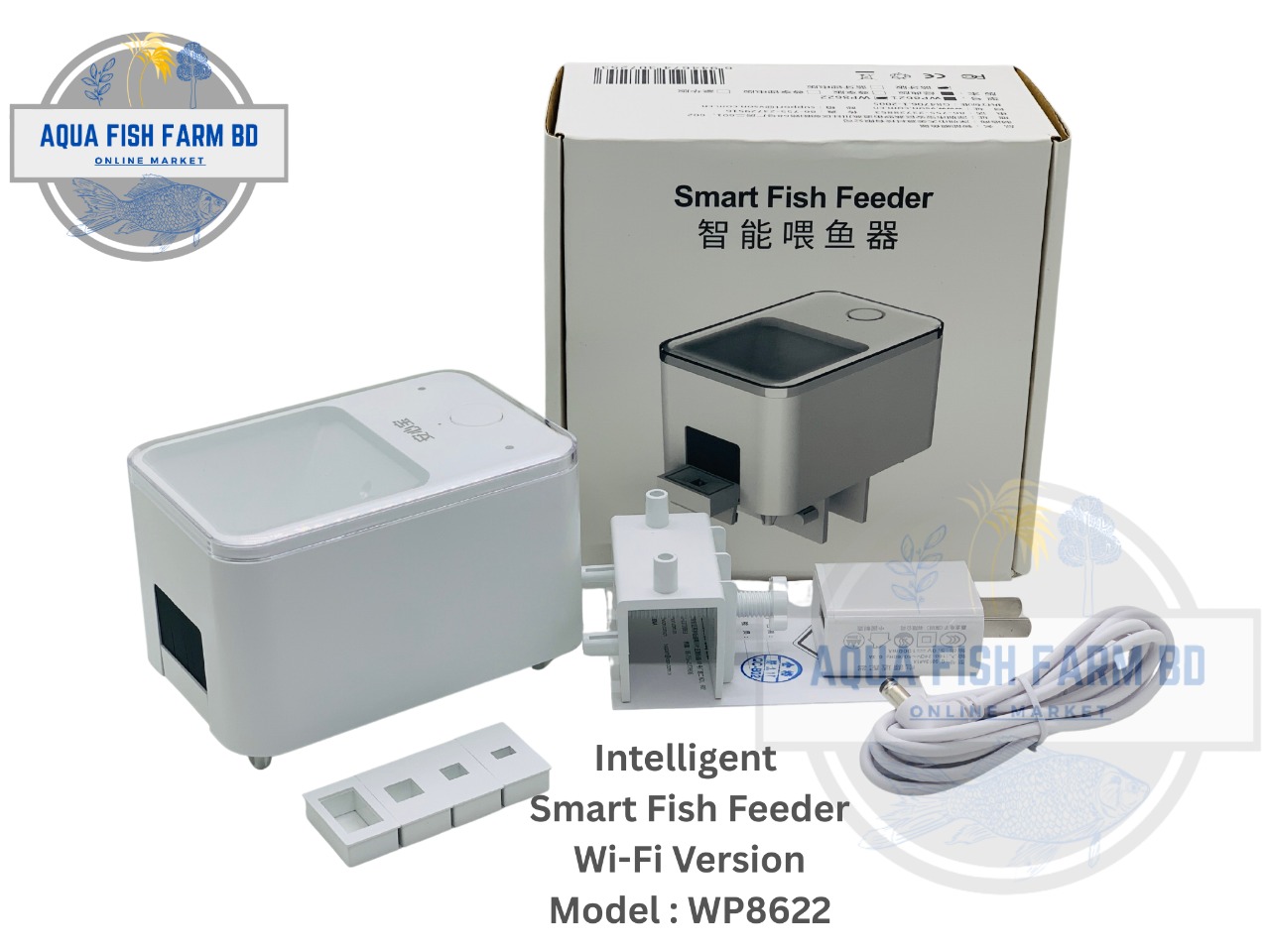 Smart Fish Feeder(Model:WP8622) Wi-Fi Version Auto Fish Feeder For Aquarium