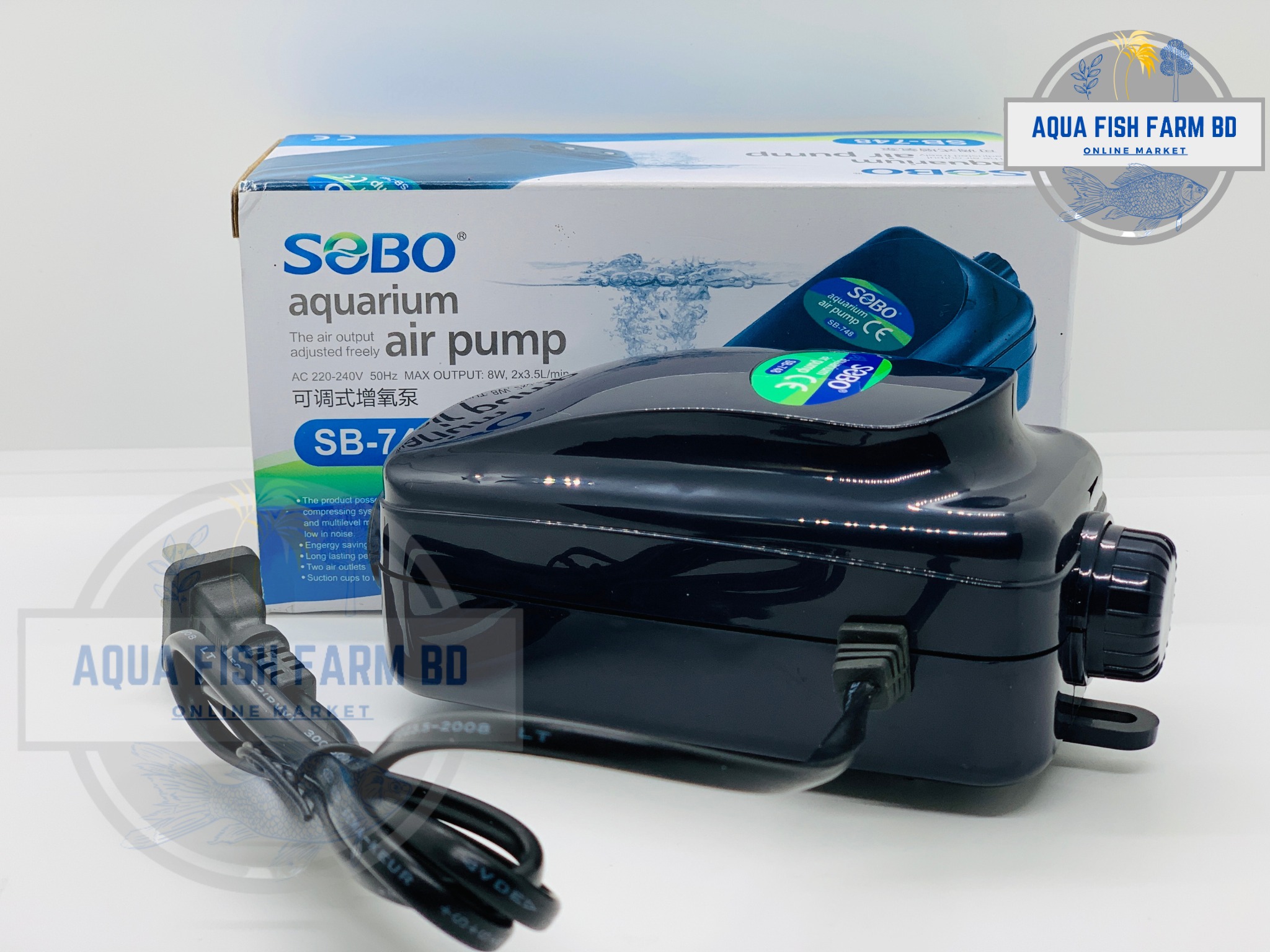 Sobo SB-748 (8w) Double Nozzle Air Pump