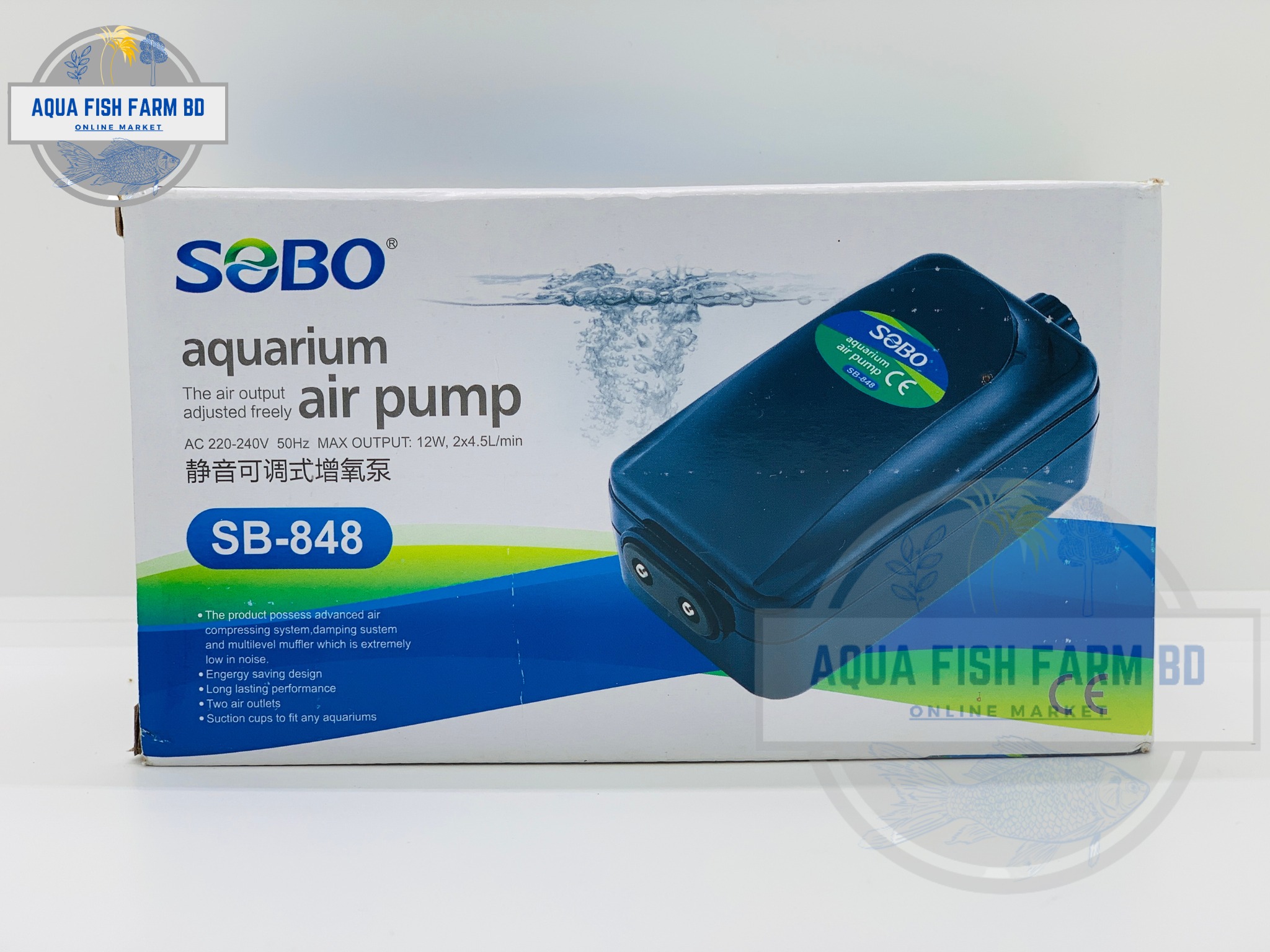Sobo SB-848 (12W) Double Nozzle Air Pump