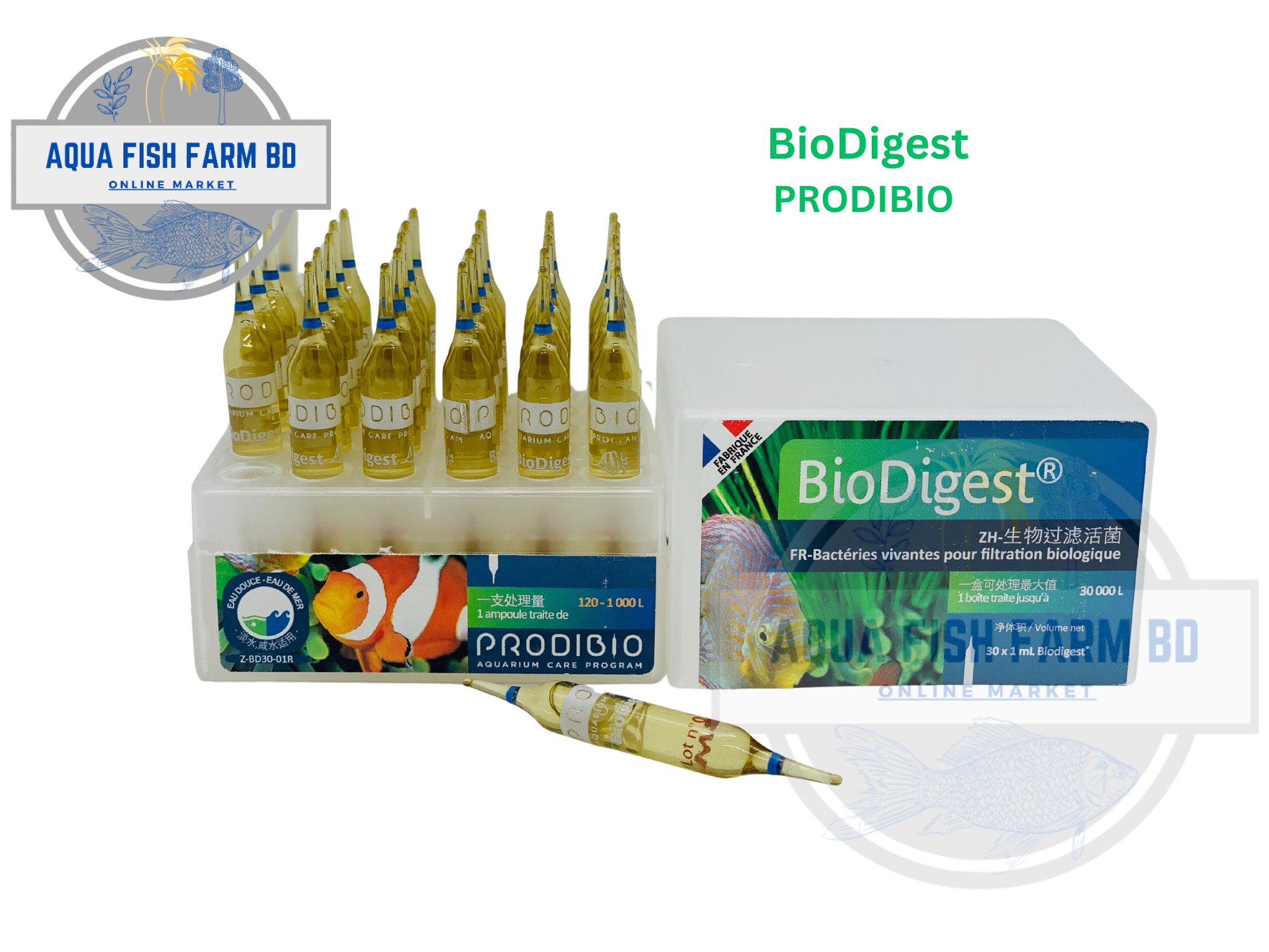(1 Single Piece) BioDigest PRODIBIO Can Use In Both Fresh Water And Marine Water Fish Tanks