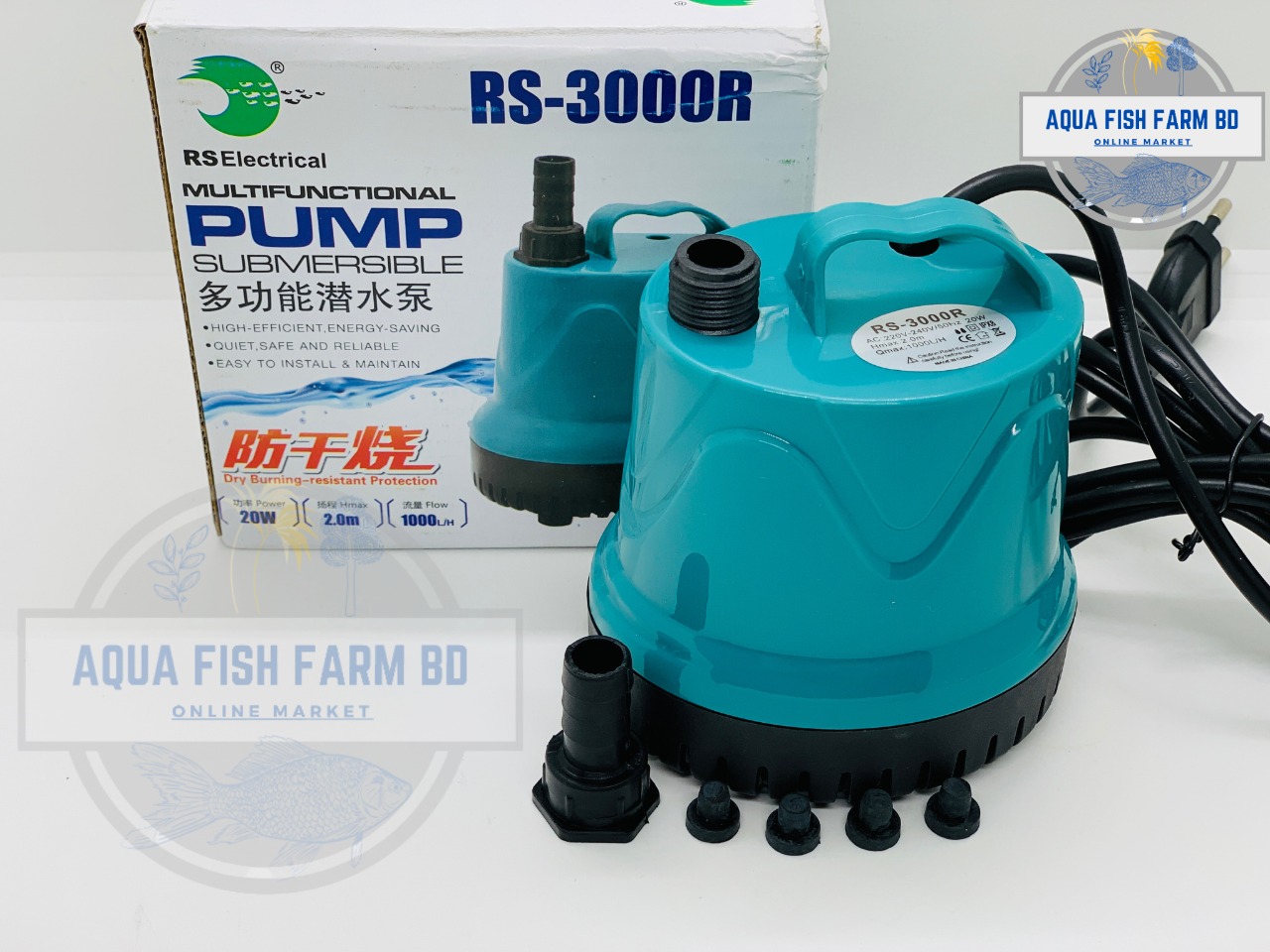 RS Electrical RS-3000R, (20Watt,1000L/H) Submersible Water Pump