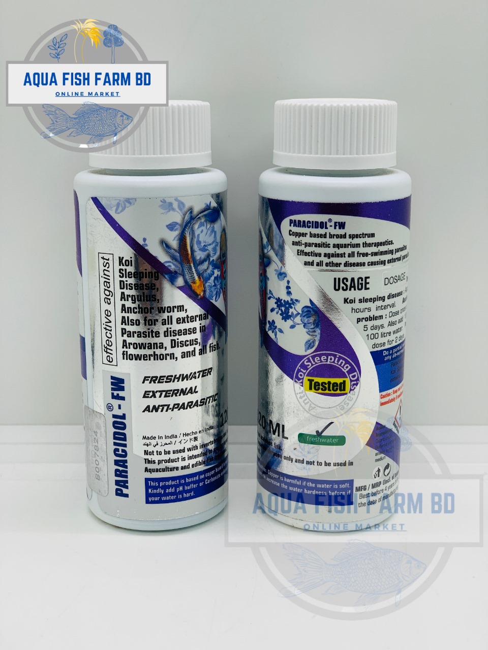 Anti-parasitic (Paracidol–FW,120ml) Solution for Aquarium Fish