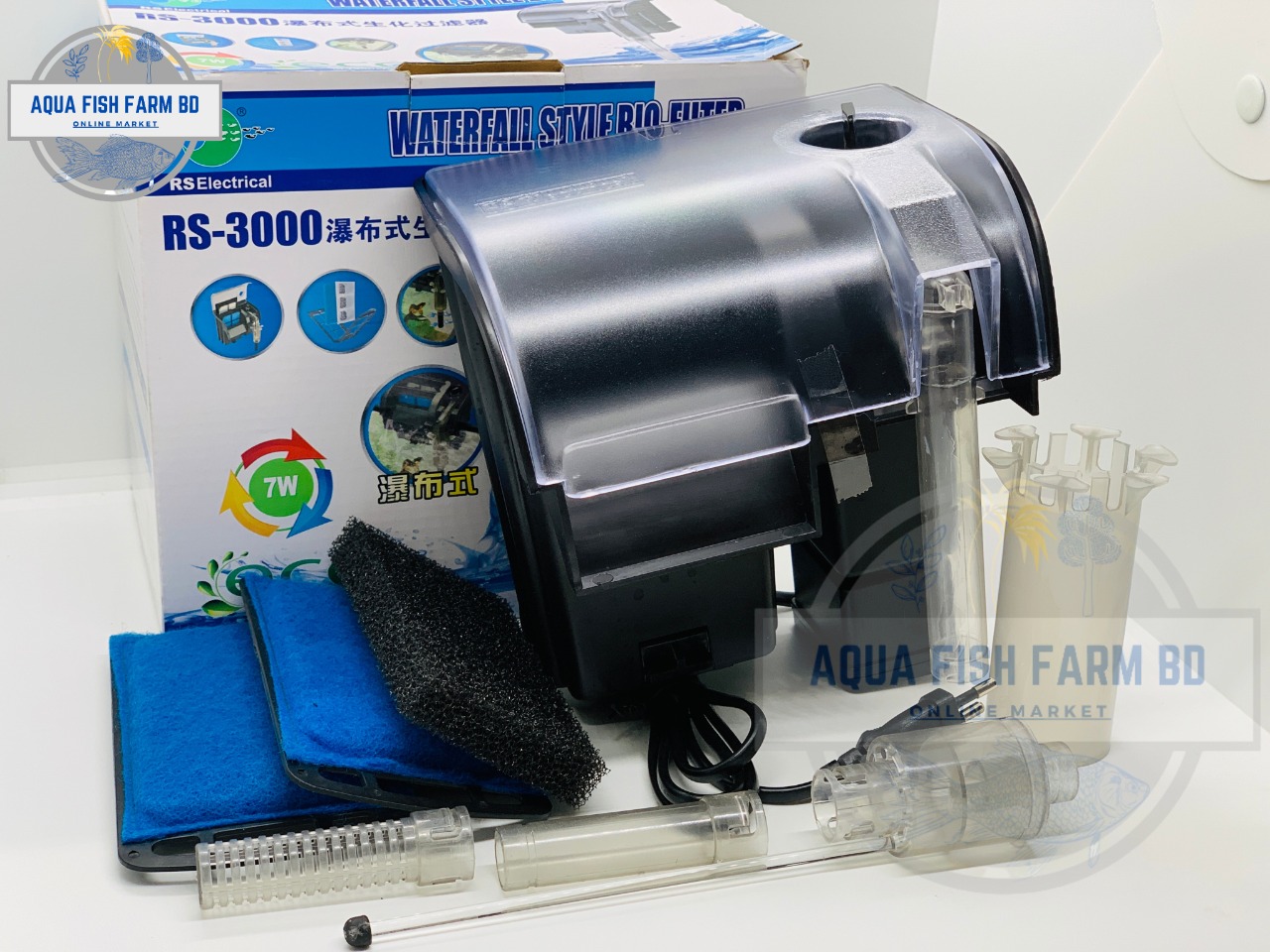 RS-3000, (7w & 1200L/H) RS Electrical, WaterFall Style Bio Filter