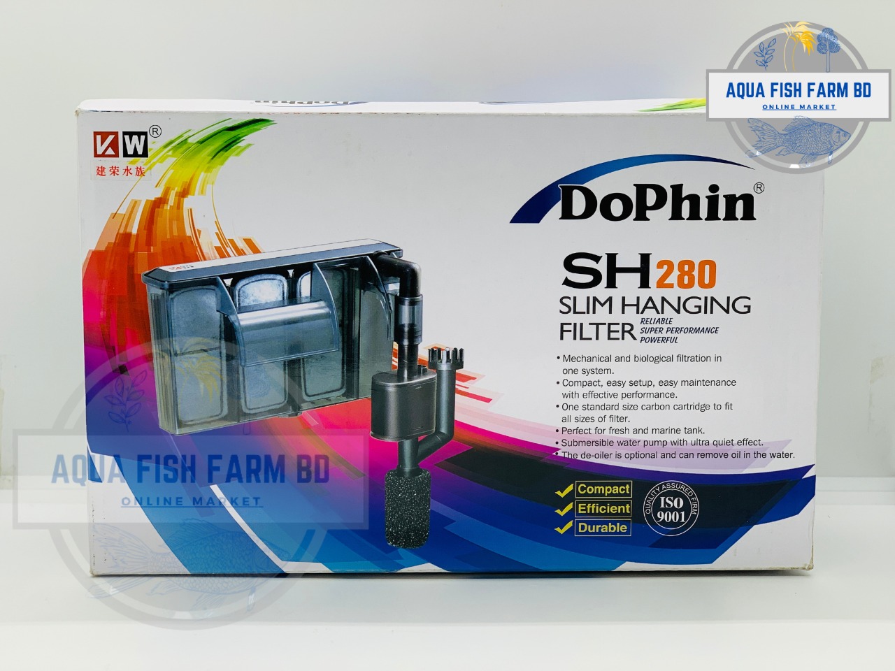 Dophin SH280 (3.8w & 280L/H) Slim Hanging Filter