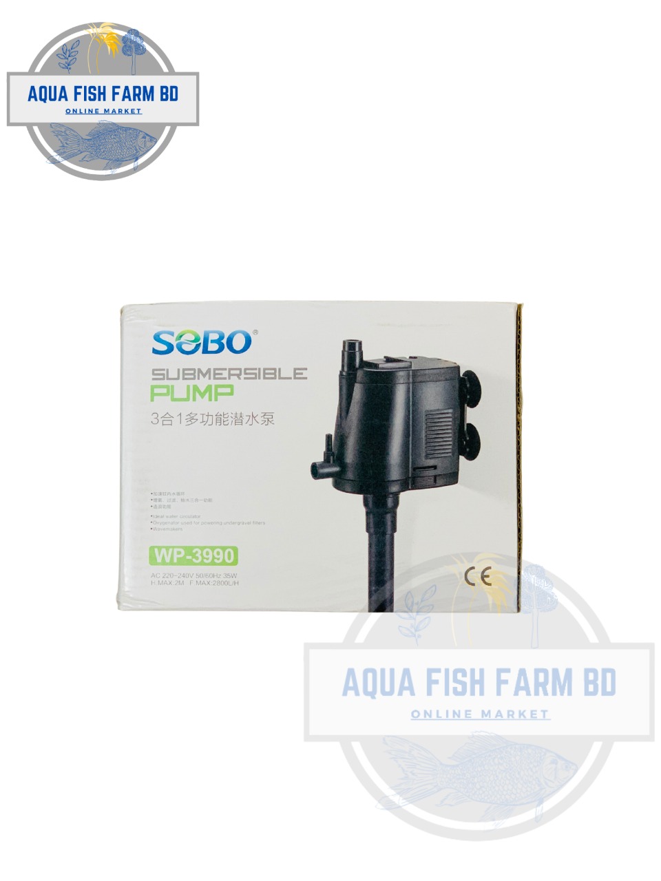 Sobo Submersible Power Head WP-3990 (35w & 2800L/H)For Fish Tank Filter