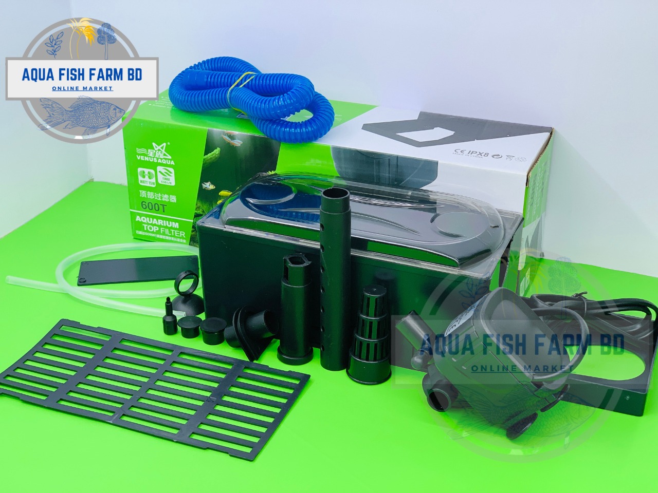 VenusAqua 600T (15w & 650L/H) Top Filter For Fish Tank