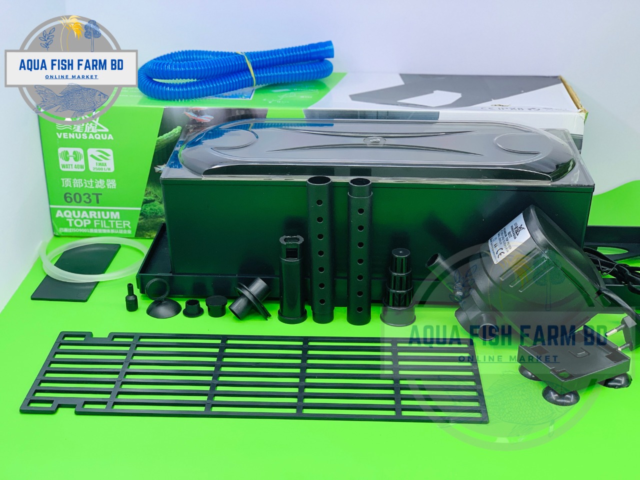 VenusAqua 603T (40w & 2500L/H) Top Filter For Fish Tank