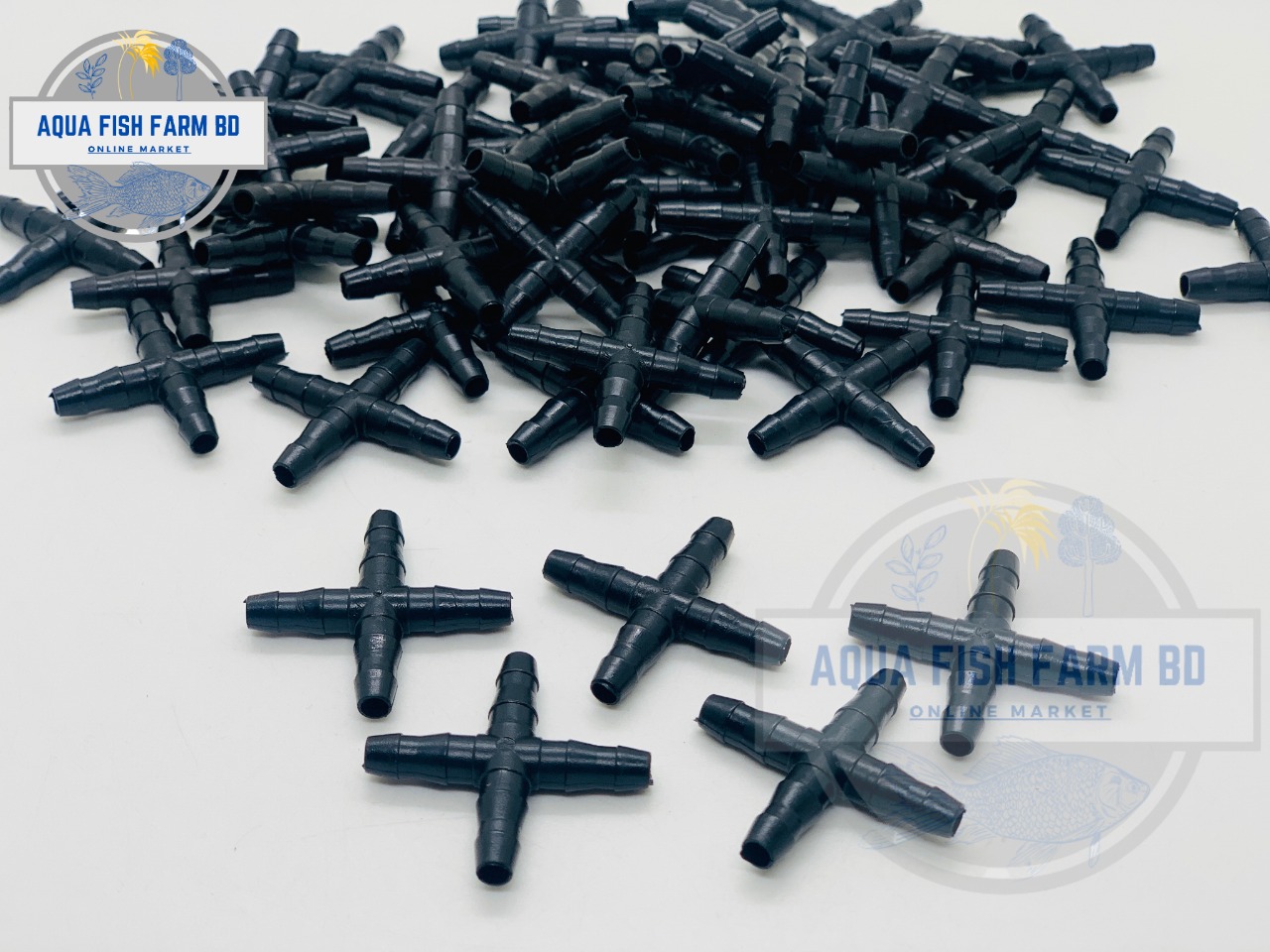 5 Pcs (X) 4 Way Connectors For Aquarium Pipe Connectors