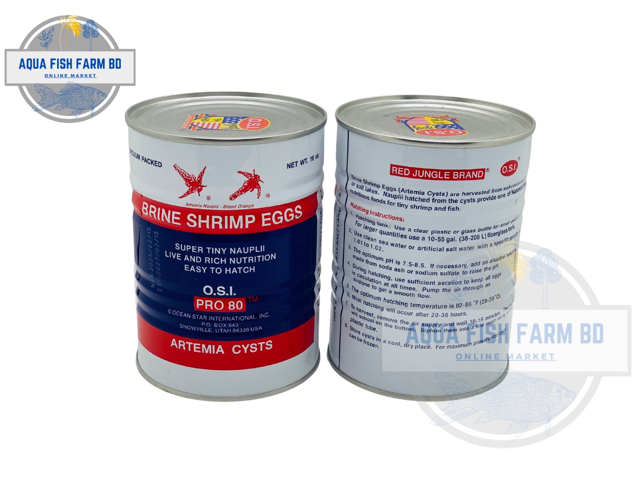 Red Jungle Brand, For Hatching Brine Shrimp Eggs (450gm) Artemia Cysts