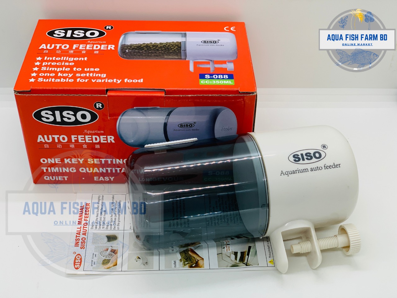 Siso Auto Feeder (S-088) One Key Setting, 3 Time a Day For Aquarium Fish