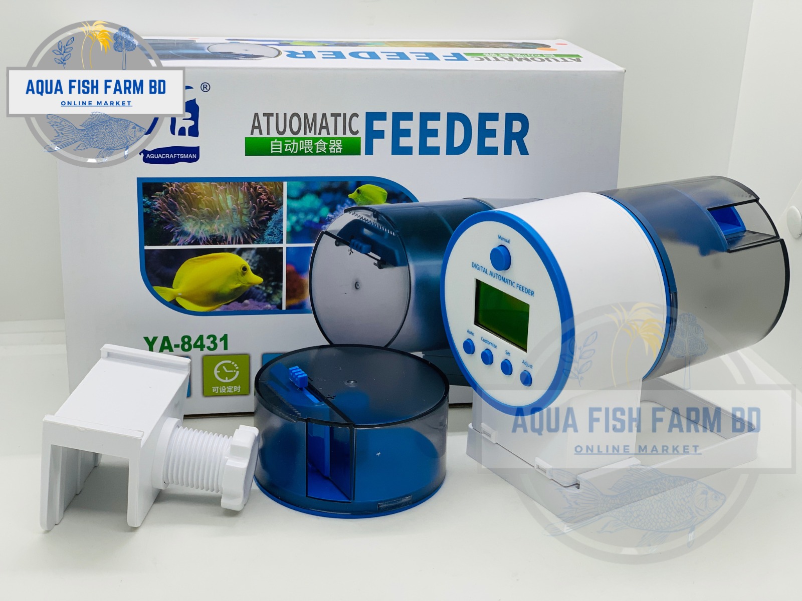 Automatic Feeder (YA-8431) Up to 6 Time A Day, For Aquarium Fish Tank