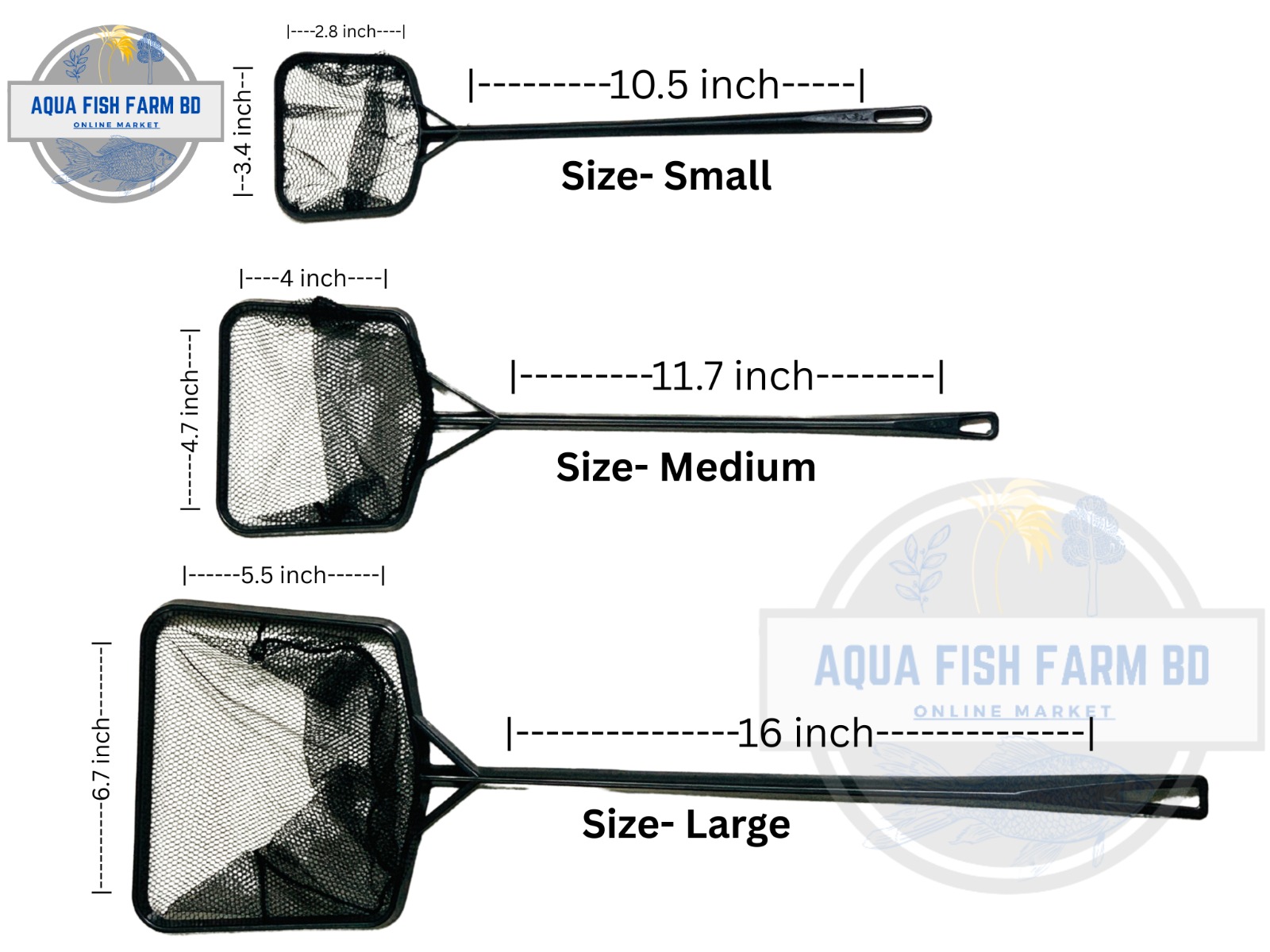 Fishing Net (Yee) Plastic Body Small Medium & Large Size