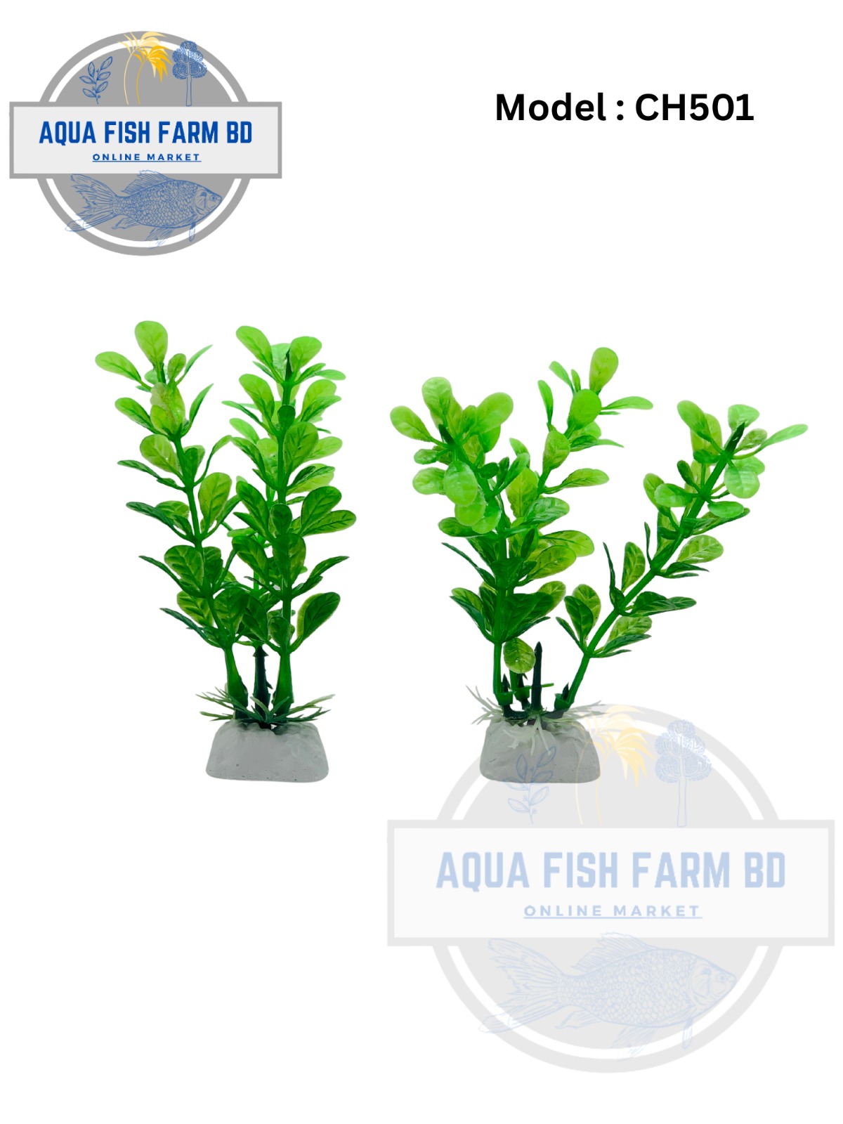 Artificial Aquarium Plastic plants 2Pcs(MODEL:CH501 & Size:5Inch)