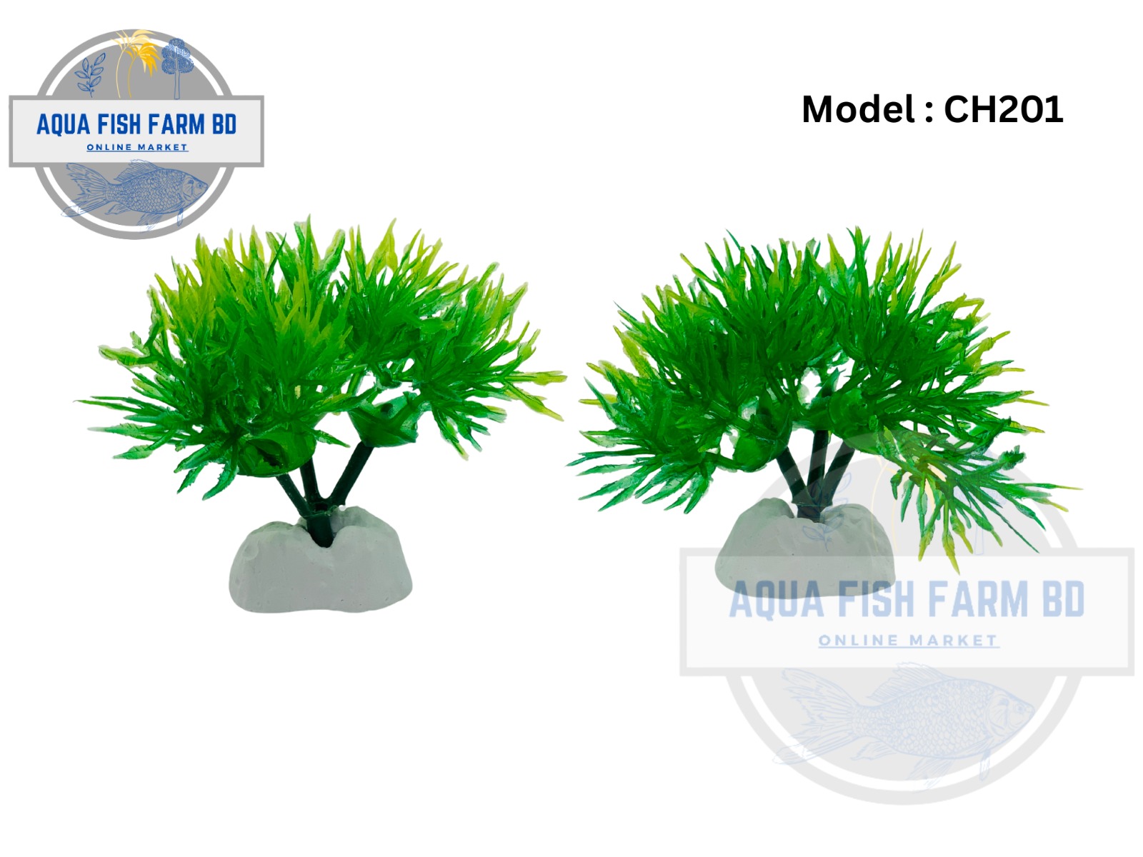 Artificial Aquarium Plastic plants 2Pcs(MODEL:CH201 & Size:2Inch)