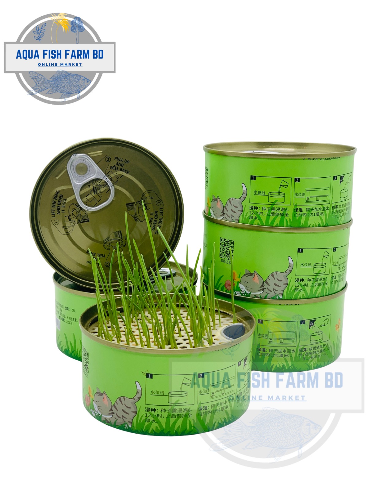 Cat Grass Growing Can